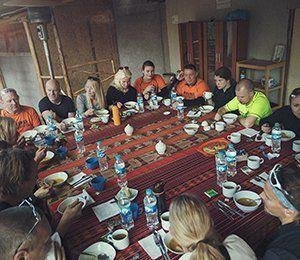 Swett ser alltid till att vi äter god mat på våra resor till Inkaleden