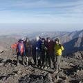 Gruppbild på Jbel Toubkal, Atlasbergen