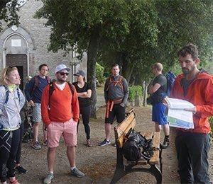Gruppen samlas i Cinque Terre