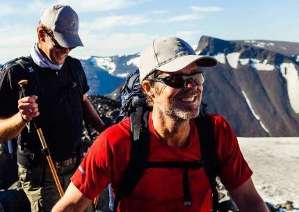 Våra deltagare njuter av utsikten från Kebnekaise