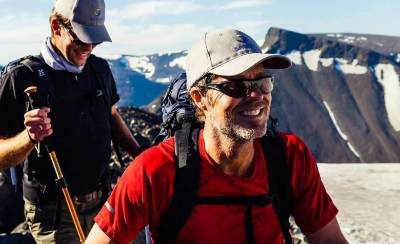 Våra deltagare njuter av utsikten från Kebnekaise