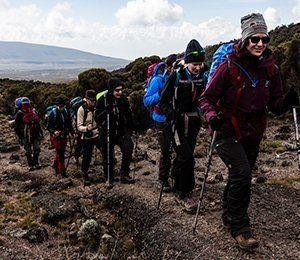Vi vandrar mot Kilimanjaro i ett behagligt tempo för en sund acklimatisering